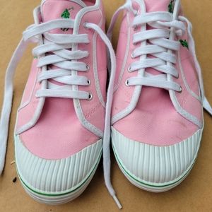 Pink Polo Canvas Sneakers